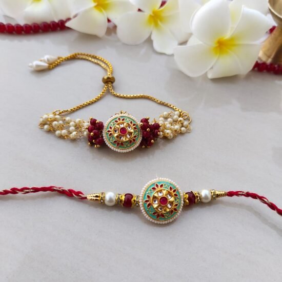 Elegant Ethnic Rakhi Set for Rakshabandhan 2024
