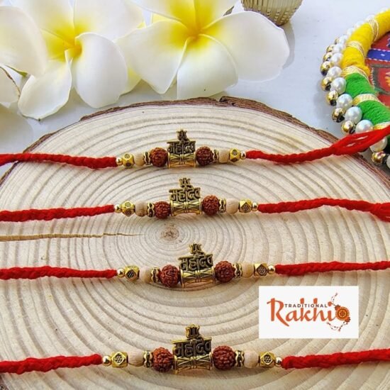 Om Rudraksha Rakhi Set (1pcs)
