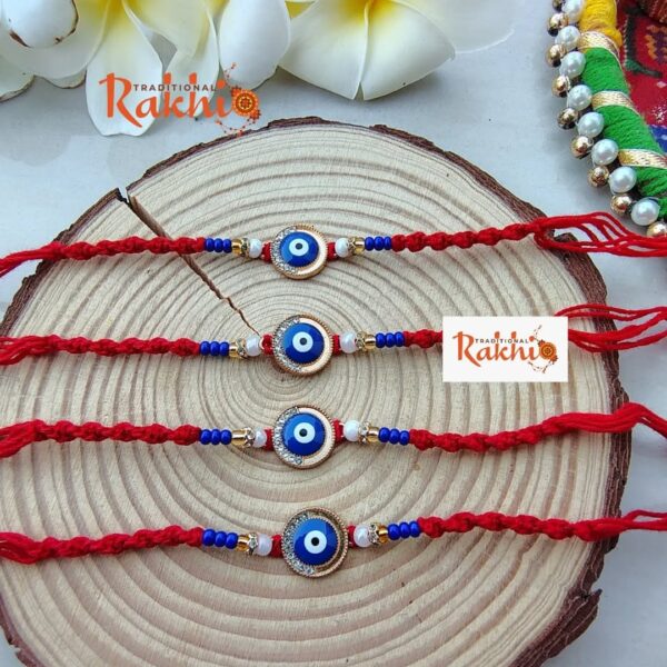 Red Evil Eye Rakhi Set (1pcs)