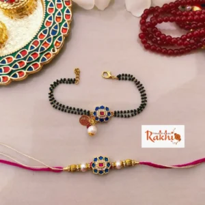 Mangalsutra Style Bhaiya Bhabhi Rakhi Set