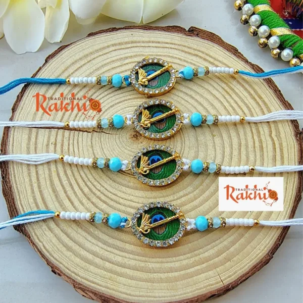 Peacock Flute Rakhi Set - Image 2