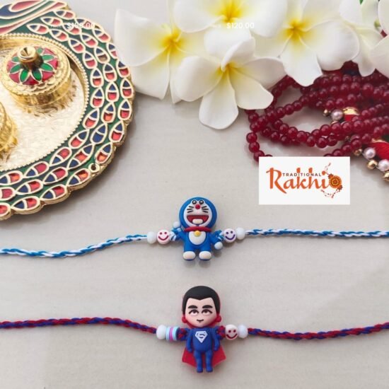 Doraemon & Superman Rakhi (1 Pcs any)