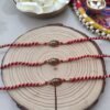 Classic "BRO" Rakhi for Bhai | Traditional Red & Gold Thread Rakhi 1pcs - Image 2