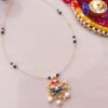 Vibrant Handcrafted Meenakari & Pearl Chain Necklace - Artisan Gold-Plated Jewellery