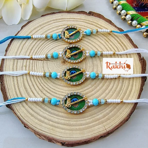 Peacock Flute Rakhi Set - Image 3