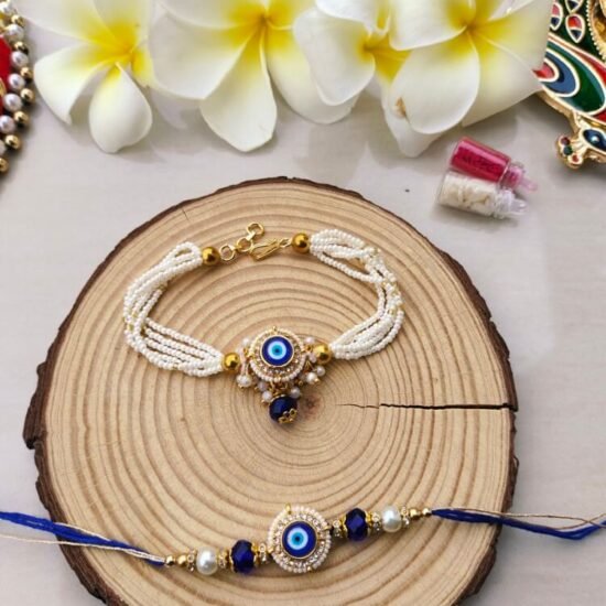 Evil Eye Bhaiya Bhabhi Rakhi Set