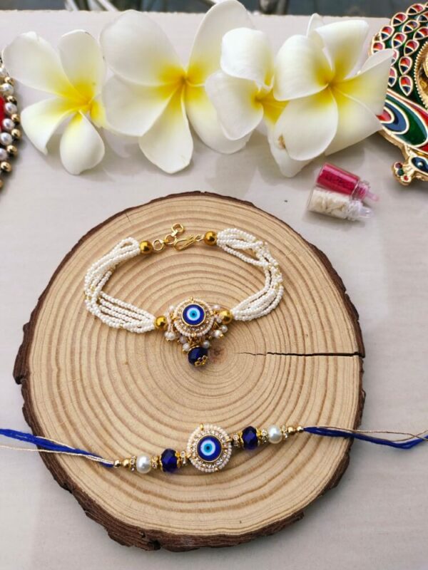 Evil Eye Bhaiya Bhabhi Rakhi Set - Image 2