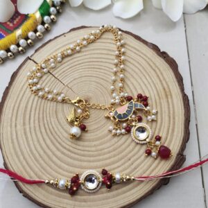 Grand Peacock Bhaiya Bhabhi Rakhi Set