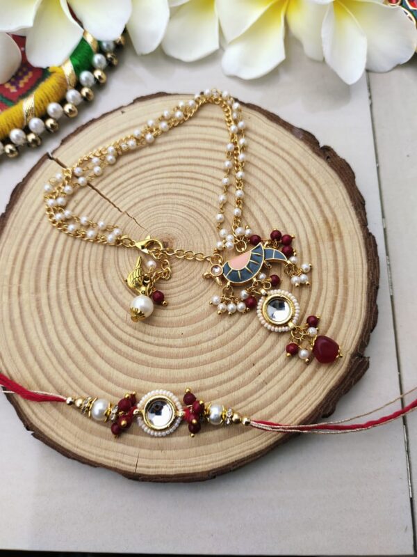 Grand Peacock Bhaiya Bhabhi Rakhi Set - Image 2