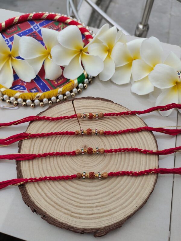Auspicious Rudraksha Rakhi - Image 2