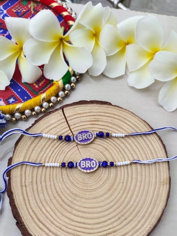 Sparkling "BRO" Rakhi (1pcs) - Image 2