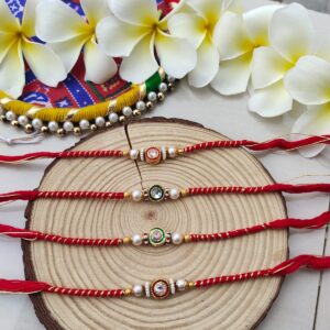 Classic Round Charm Rakhi Set