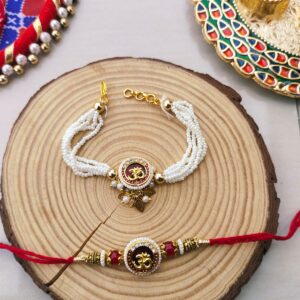 Divine Om Bhaiya Bhabhi Rakhi Set