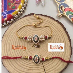 Regal Eye Design Bhaiya Bhabhi Rakhi Set