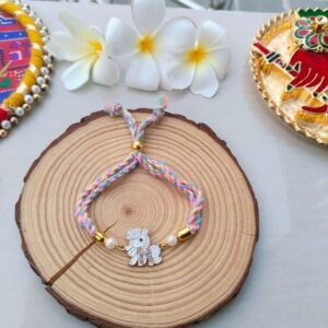 Magical Unicorn Designer Kids Rakhi with Golden-Toned Accents