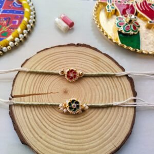 Floral Meenakari & Pearl Designer Rakhi Collection