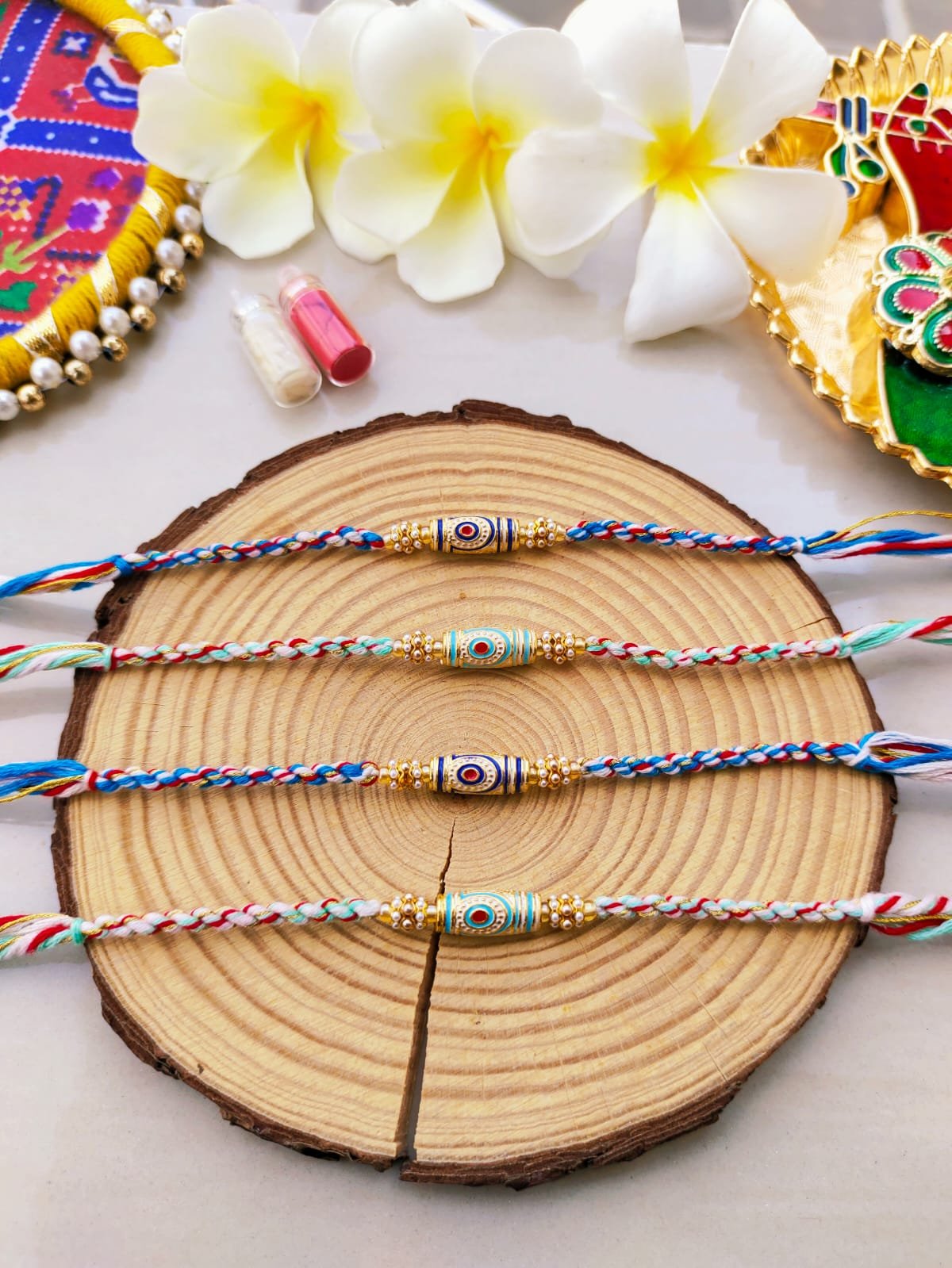 Protective Cylindrical Evil Eye Designer Rakhi Collection - Image 3