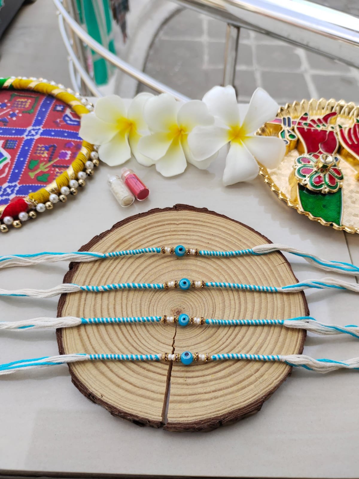 Minimalist Evil Eye Protection Designer Rakhi Collection