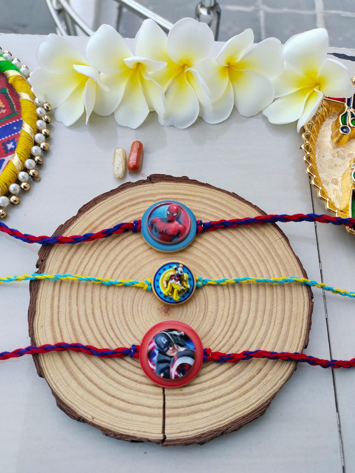 Interactive Fidget Spinner Superhero Character Kids Rakhi (Single Piece)