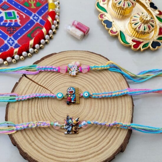 Playful Cartoon Character Kids Designer Rakhi Collection – Choose from 6 Fun Variants (Single Piece)