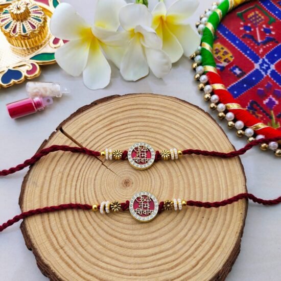 Auspicious Om Namah Shivaya Devotional Designer Rakhi Collection