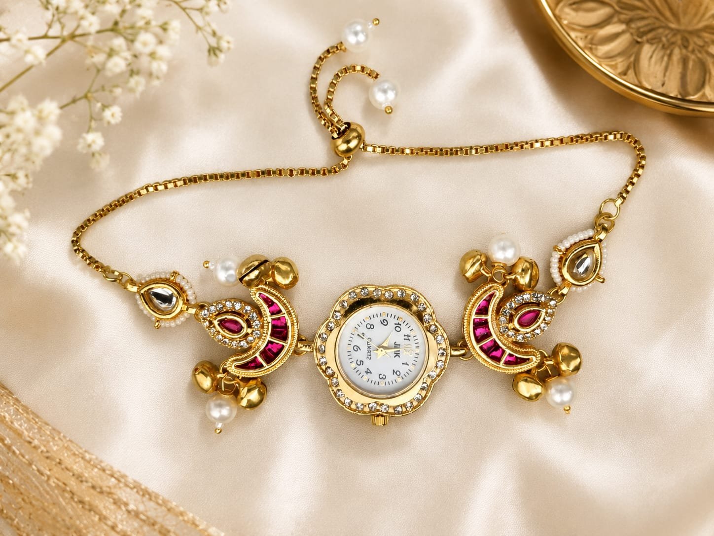 Premium Chand Kashmiri Adjustable Slider Watch For Sister