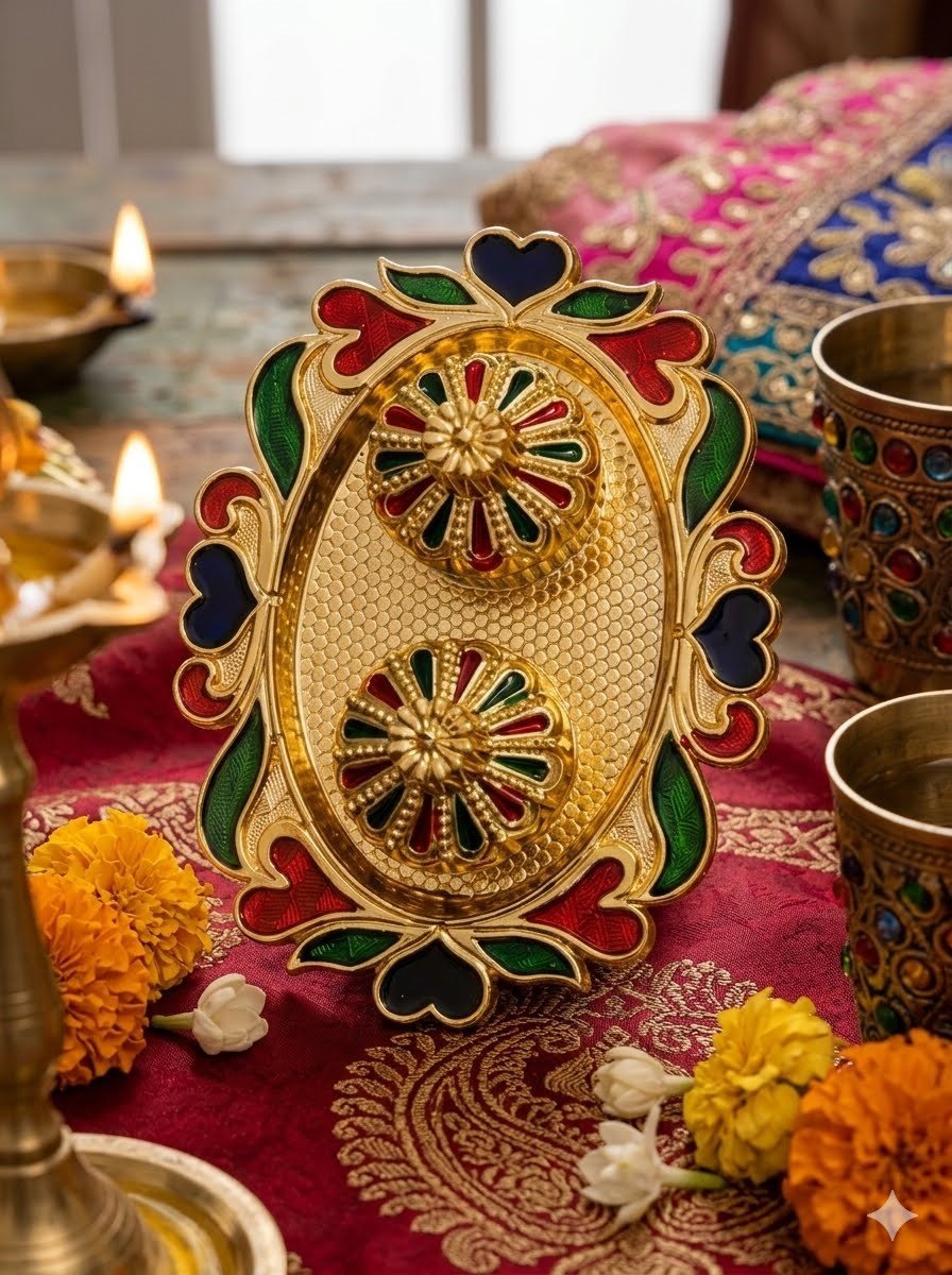Premium Patola Box Bhaiya Bhabhi Rakhi Gift Hamper - Image 4