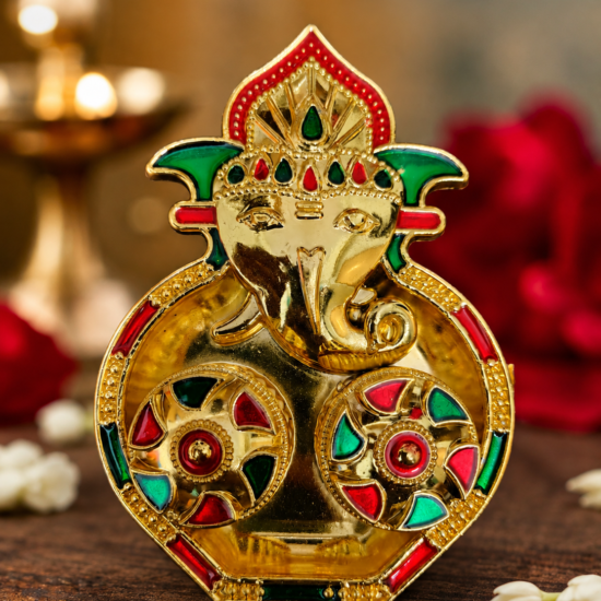 Premium Royal Ganesha Meenakari Pooja Thali Platter